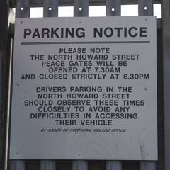 Belfast ___ Peace Gate Parking Notice.jpg